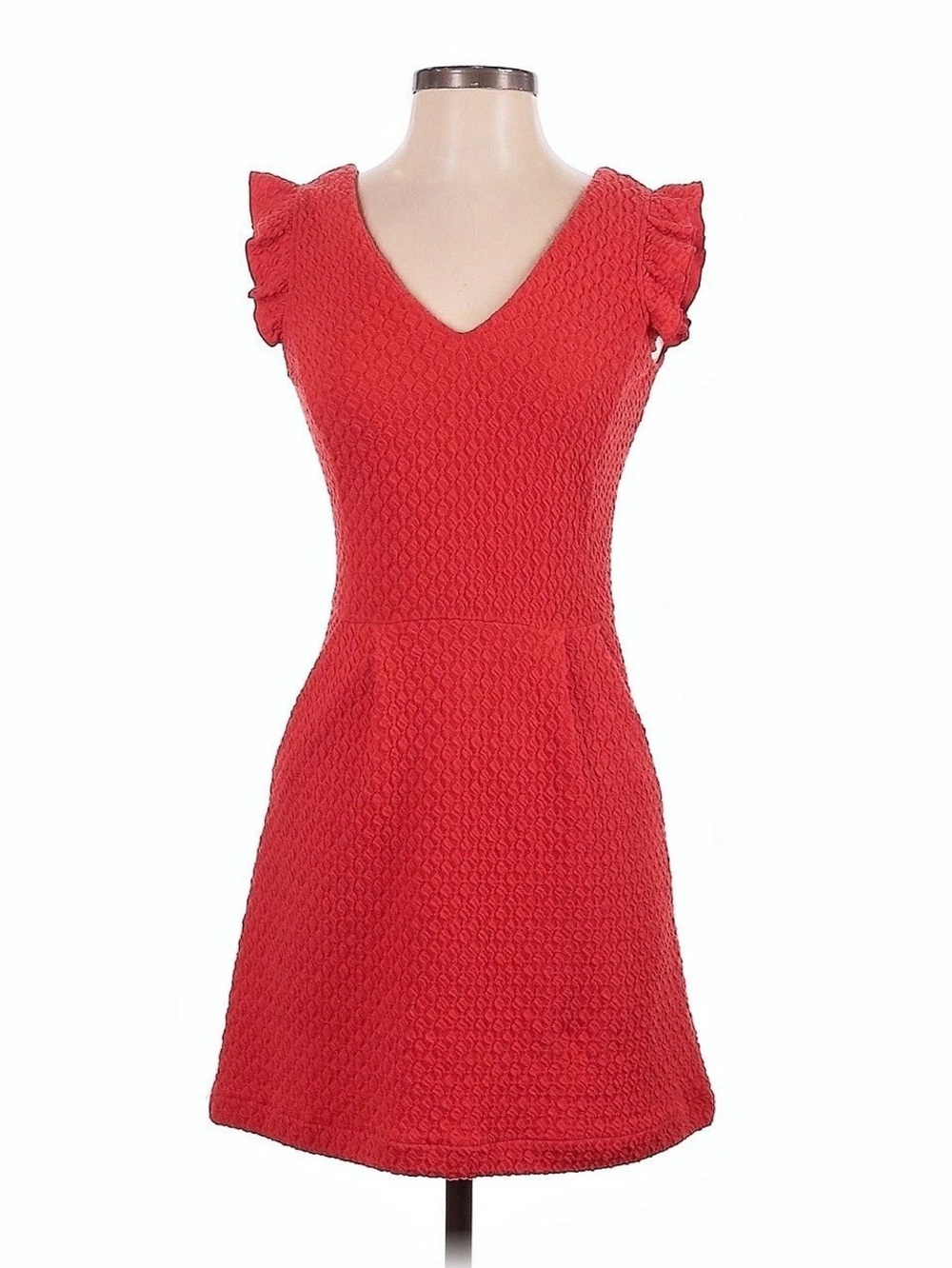 Tabitha Red Ruffle Sleeve Mini Dress Size 0